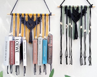 Macrame Bat Book Holder: Boho Witchy Room Decor