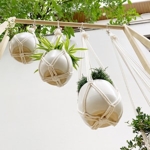 No Tassel Macrame Plant Holder, Minimalist Tassel Free Plant Hanger, Plant Holder Boho, Indoor Hanging Planter, Plant Lover Gift