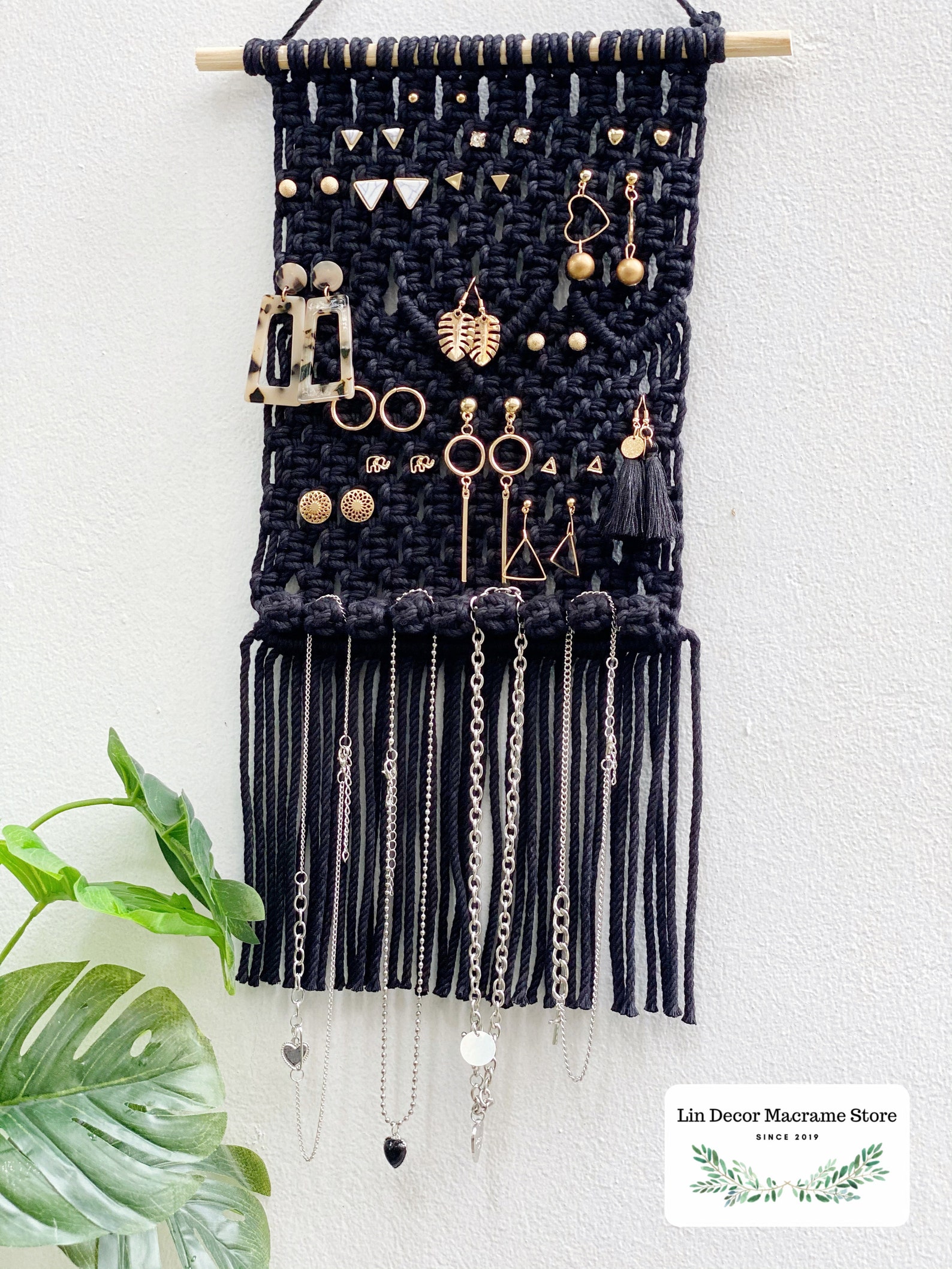 Macrame Earring Holder Earring Organizer Tapestry Display Etsy