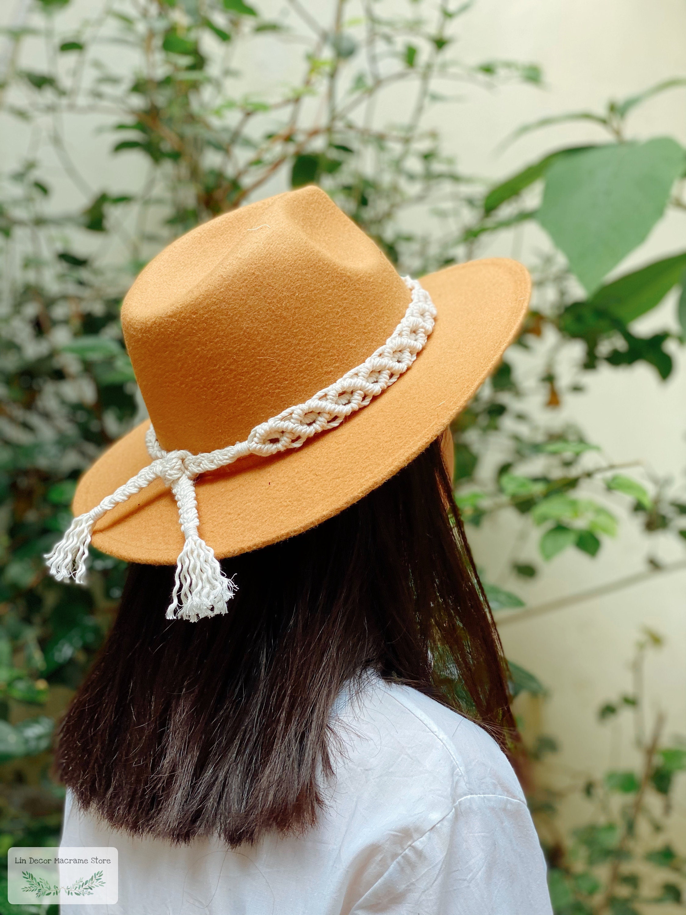 Macrame Boho Hat Band