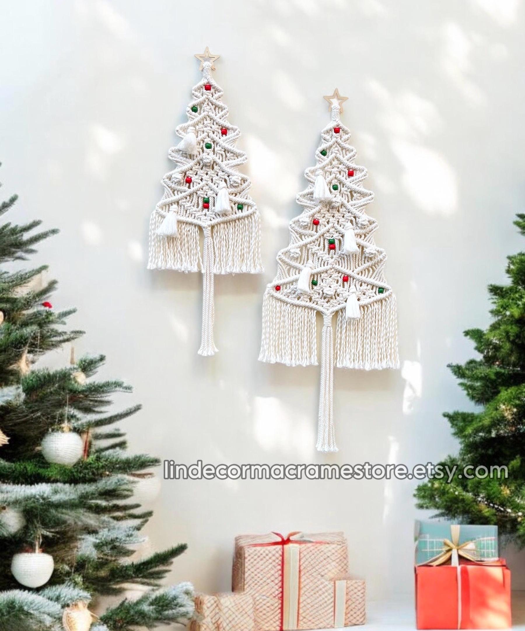 Macrame Christmas Tree Wall Hanging: Boho Holiday Decor - Etsy