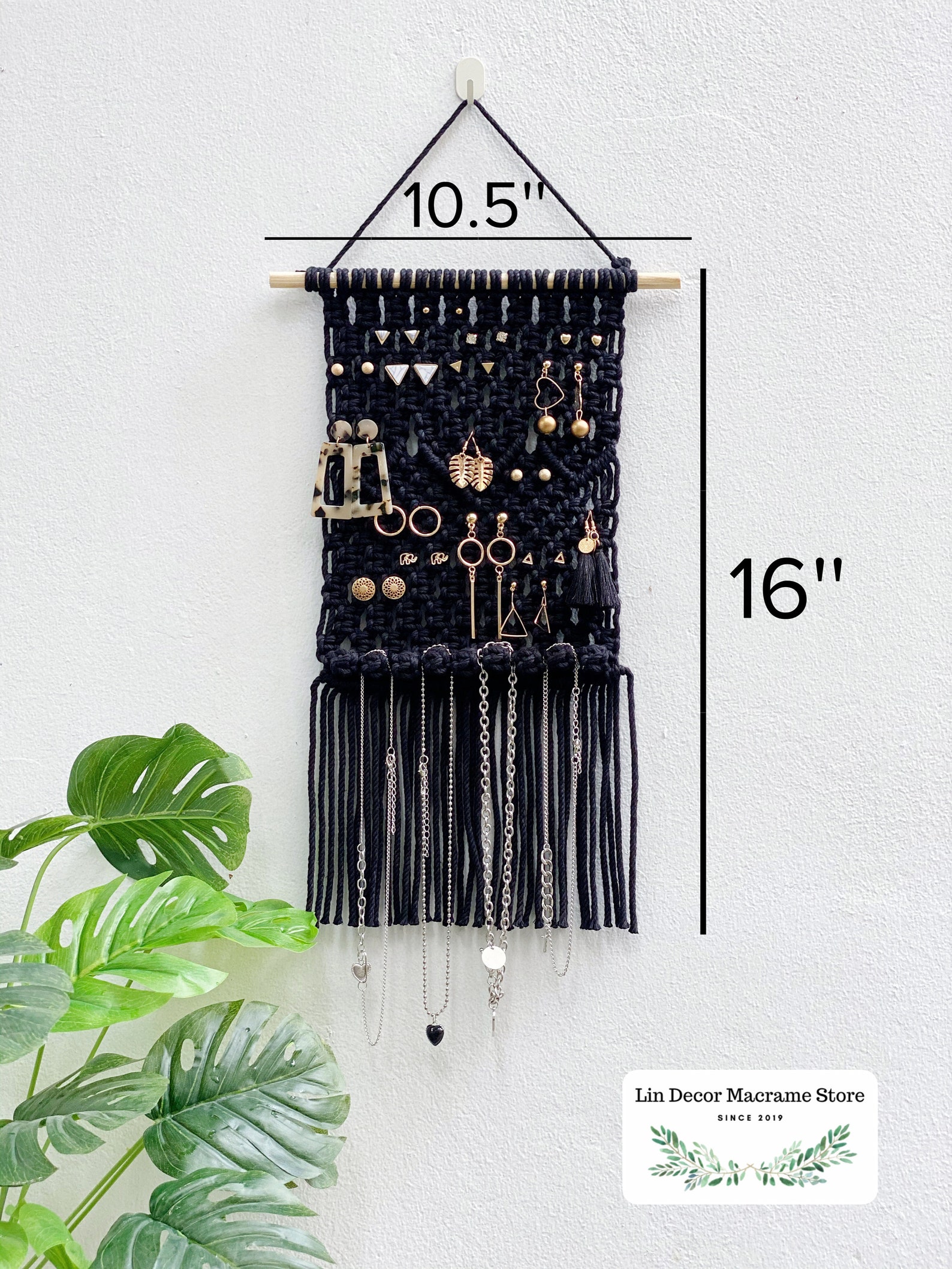 Macrame Earring Holder Earring Organizer Tapestry Display Etsy