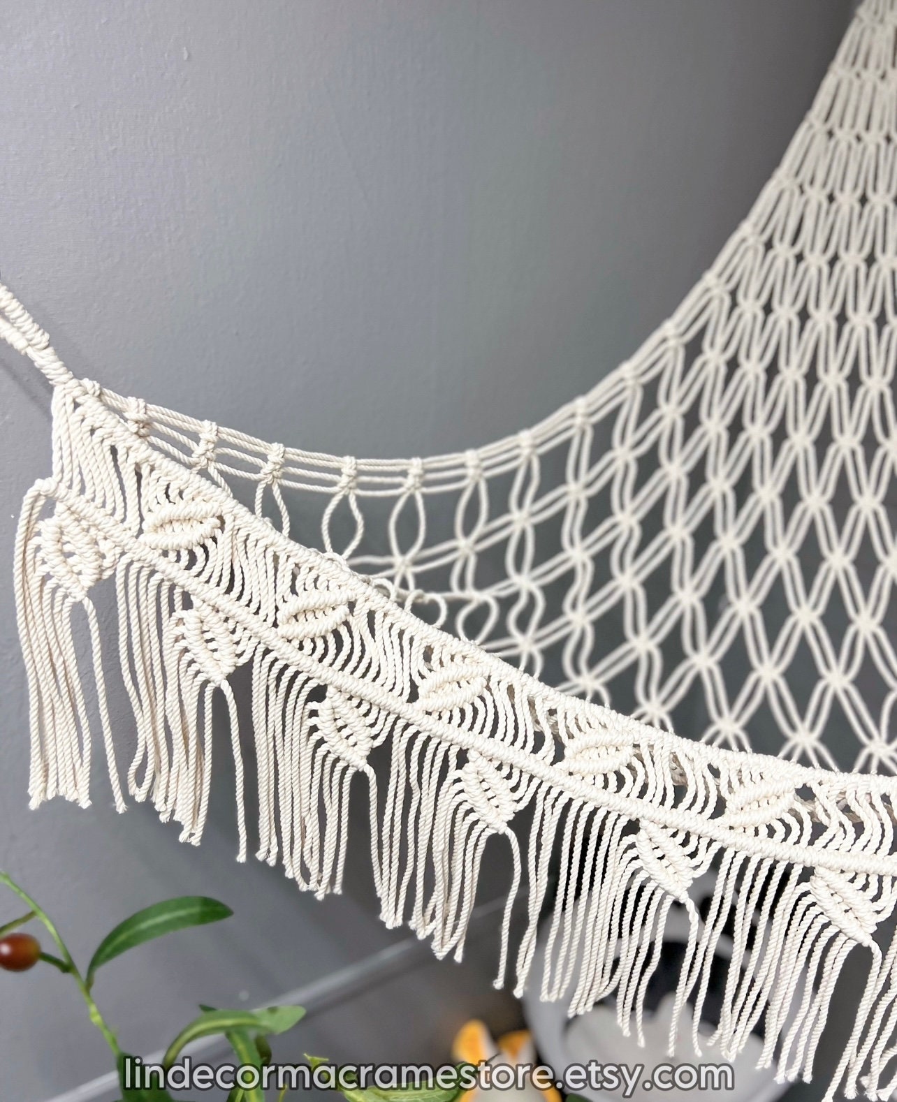 Rete Amaca Per Peluche - Porta Giocattoli Sospesa 153x40cm, Bianco - Soluzione Salvaspazio