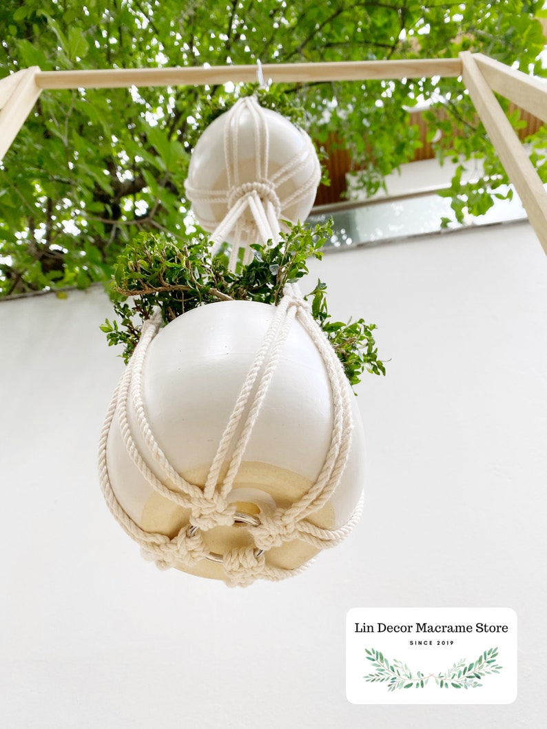 Double Macrame Plant Hanger - Thumbnail 5