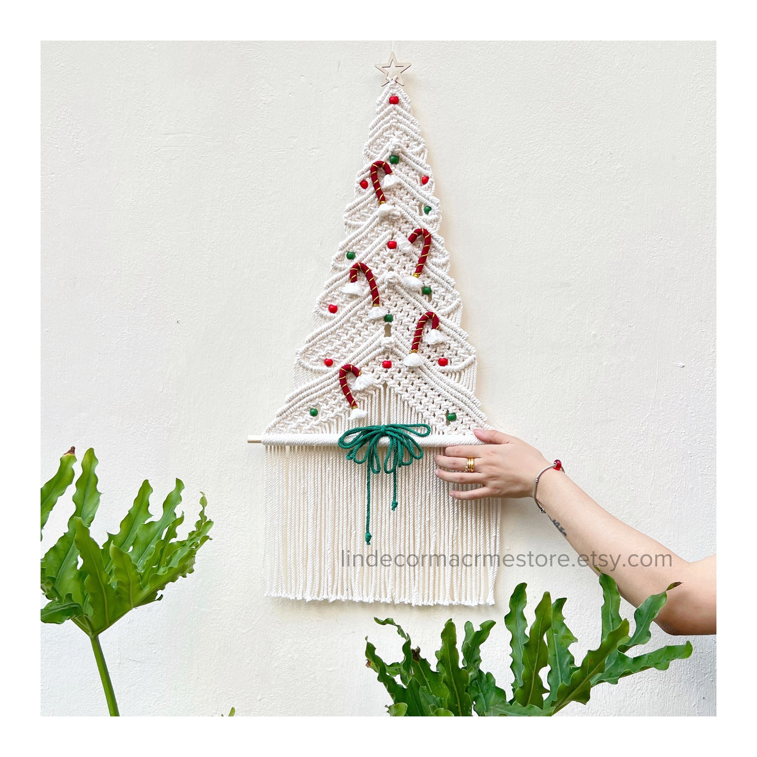 Kit DIY Sapin De Noël En Macramé Boho – Déco Tressée à Faire Soi-même Pour Salon, Chambre, Balcon