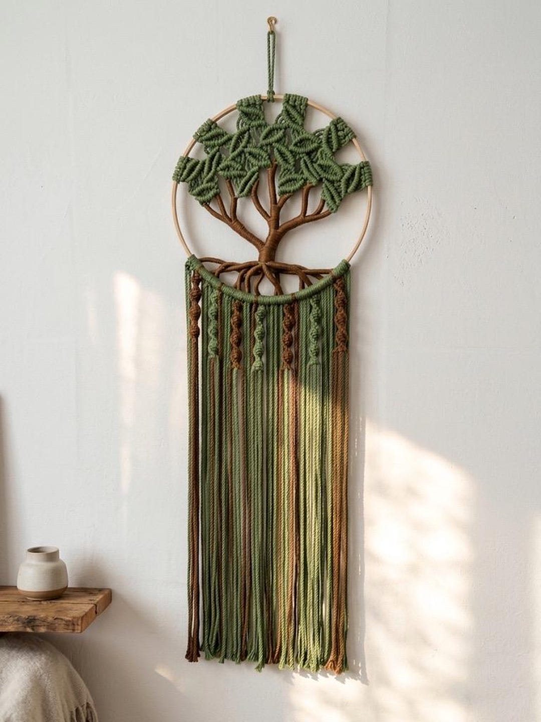 Macrame Tree of Life Dreamcatcher: Boho Wall Hanging, Nursery Decor - Etsy