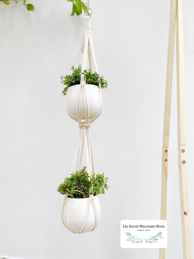 Double Macrame Plant Hanger