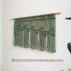 Leaf Window Curtains Macrame, Boho Door Curtain, Modern Macrame Curtain, Vintage Curtain Valance, Leaf Window Valance Decor, Headboard Decor