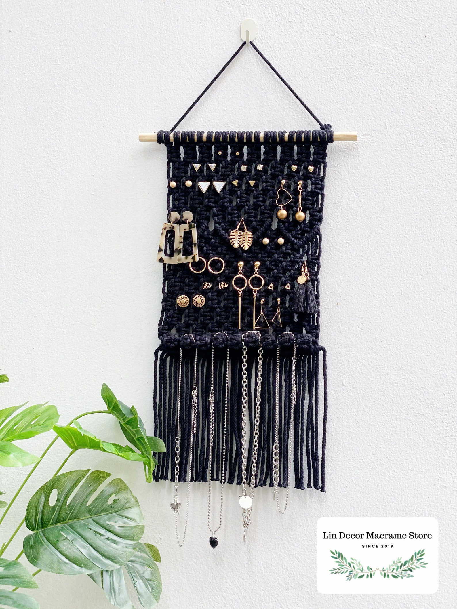 Macrame Earring Holder Earring Organizer Tapestry Display Etsy