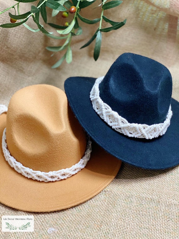 6 Pieces Stretchable Hat Band Hat Bands for Women Cowboy Hat Band for Men Fedora Panama Straw Hat Accessories, 6 Colors
