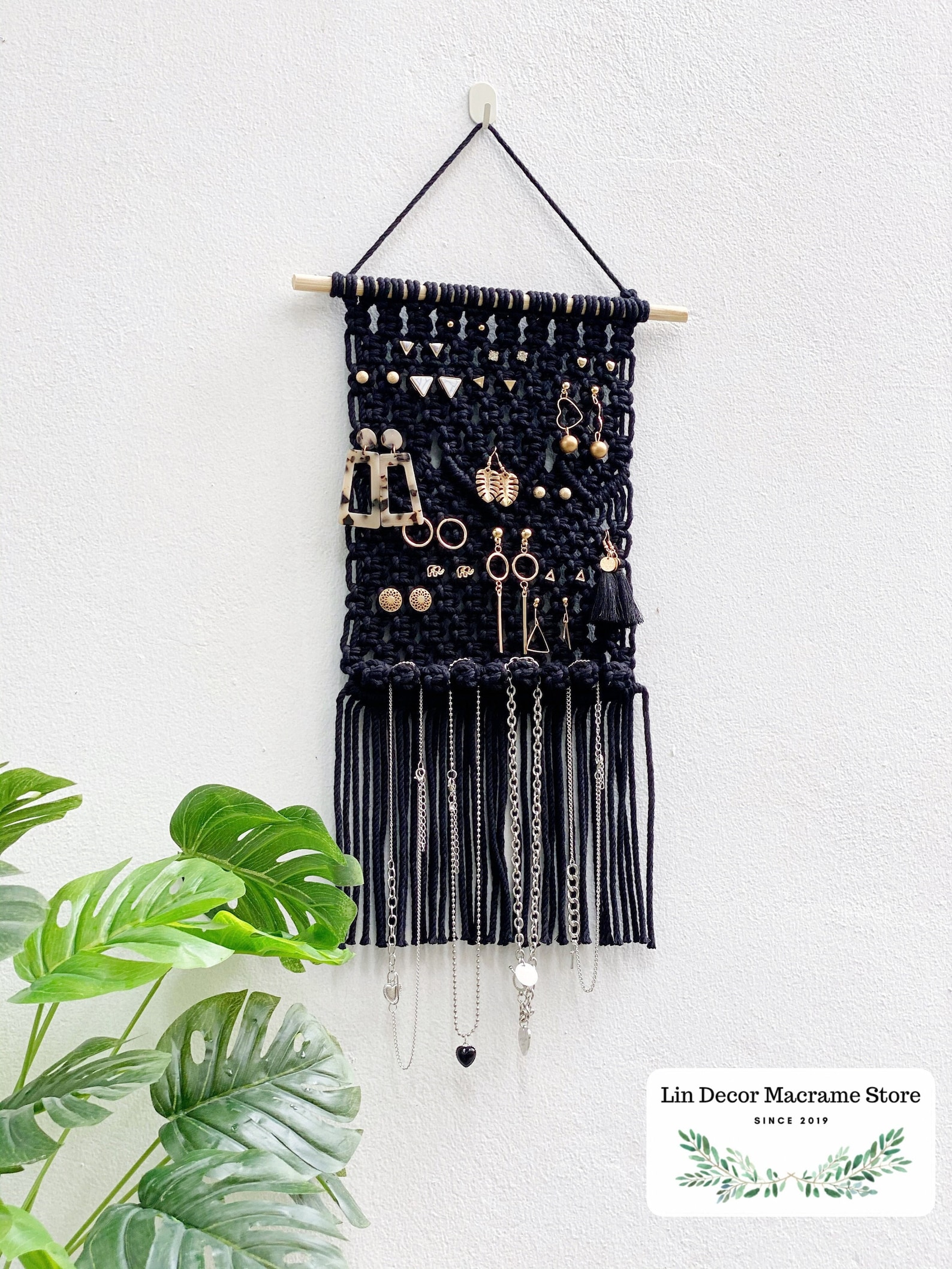 Macrame Earring Holder Earring Organizer Tapestry Display Etsy