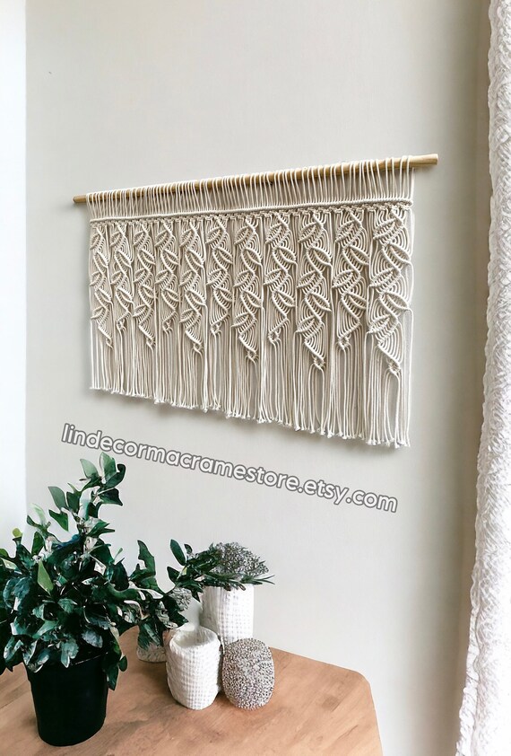 Macramé draadgordijn wandtapijt- wanddecoratie voor