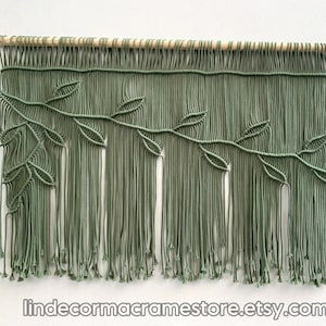 Large Macrame Leaf Curtain for Window, Boho Window Valance, Macrame Leaf Curtain, Macrame Headboard, Doorway Curtain, Window Valance Decor