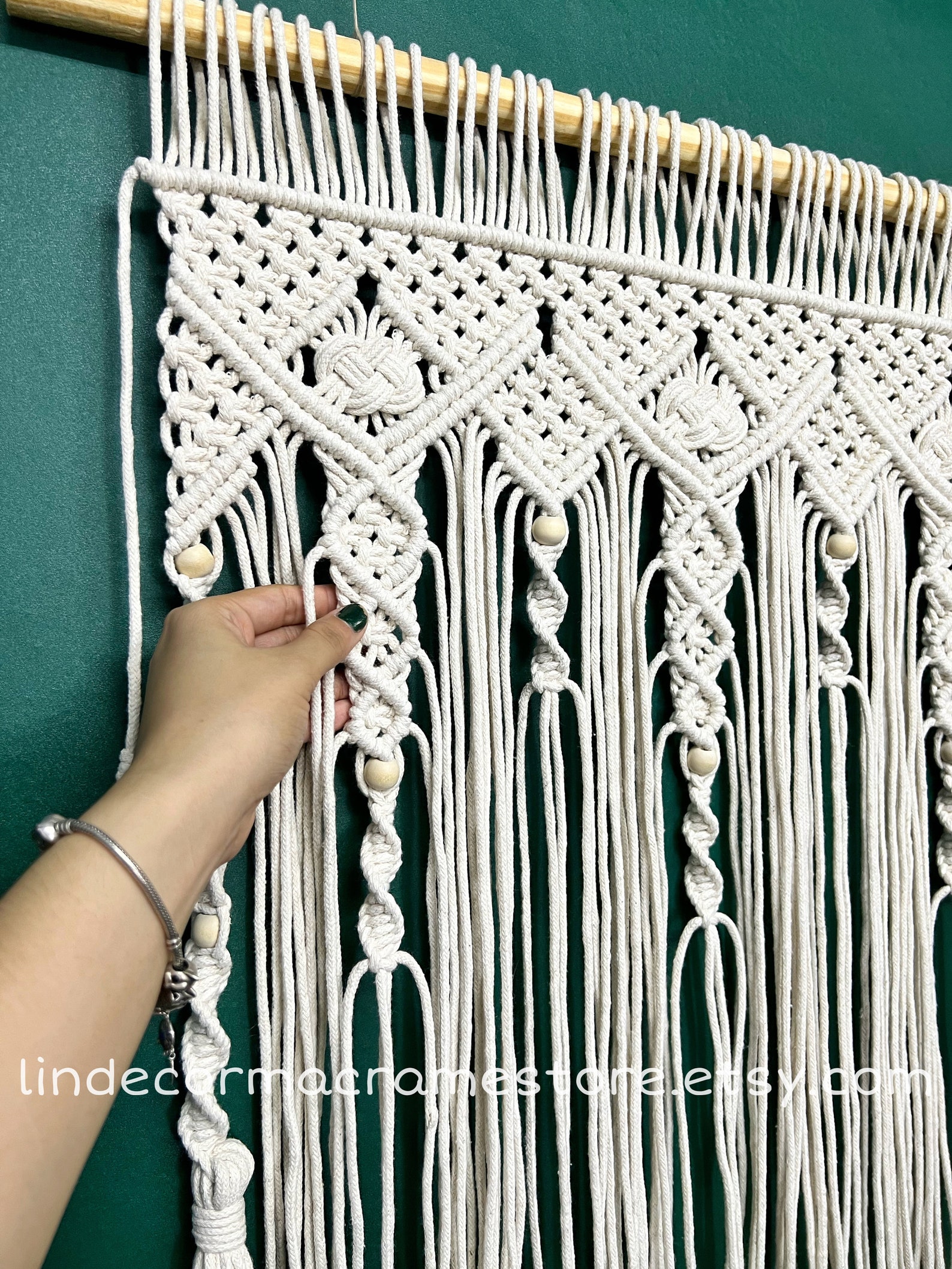 Macrame Window Valance: Boho Curtain, Vintage Wall Tapestry - Etsy