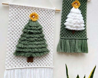 Macrame Christmas Tree Wall Hanging: Boho Holiday Decor