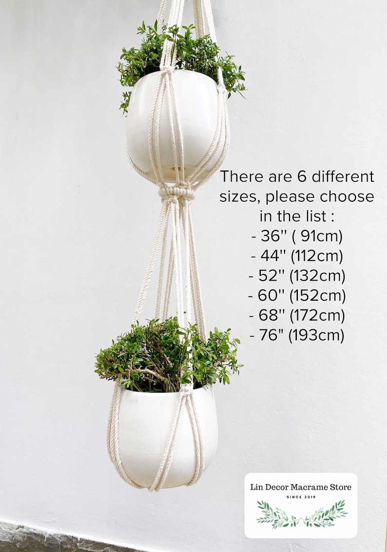 Double Macrame Plant Hanger - Thumbnail 3