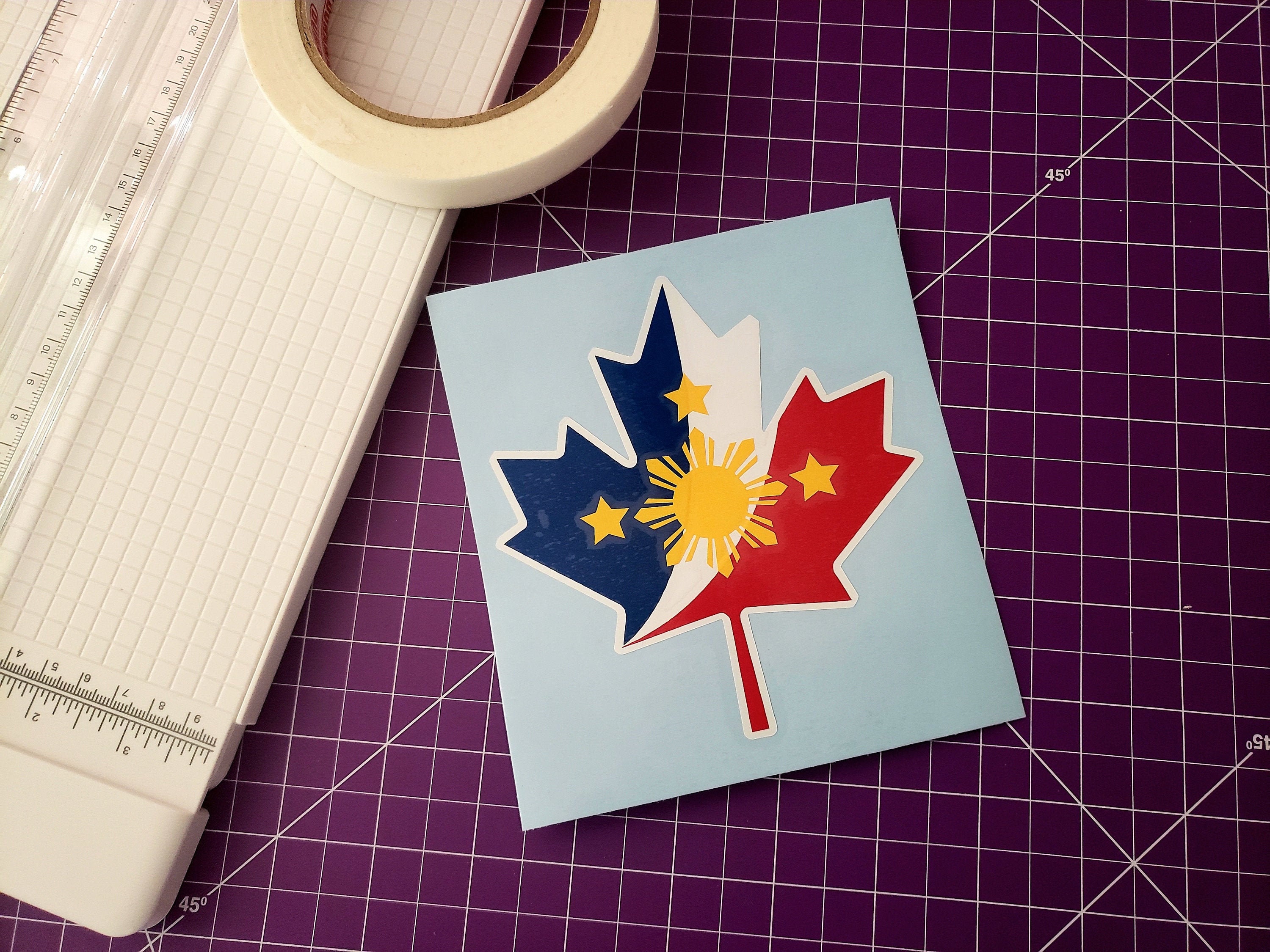 Filipino Canadian Decal Philippines Canada Decal Pinoy | Etsy