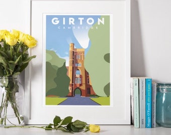 Girton College, Cambridge University - Art Print A4/A3