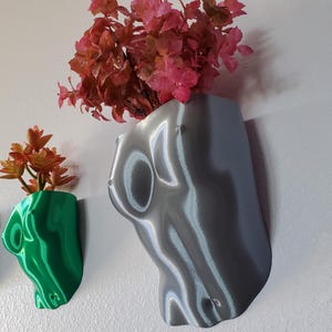 Female Torso Wall Planter, Size Large 8&quot; Tall, Many color options, Wall Mounted Woman Vase