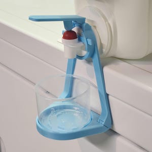 Laundry Detergent Drip Cup Holder With Lever for Easy Use - Fits ALL soap and fabric softener brands that use this very common spout.