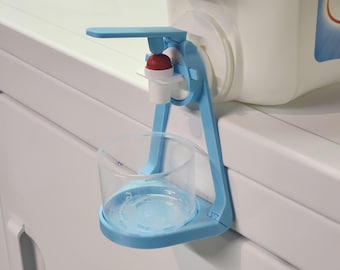 Laundry Detergent Drip Cup Holder With Lever for Easy Use - Fits ALL soap and fabric softener brands that use this very common spout.