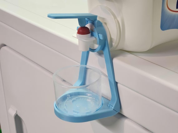 Laundry Detergent Drip Cup Holder With Lever for Easy Use - Fits ALL soap and fabric softener brands that use this very common spout.