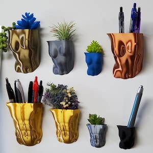 Magnet Planter Torso Male or Female, Air Plant Planter, Fridge Magnet Pot, Magnetic Vase, Magnetic Pen Holder, Dry Erase Marker Holder
