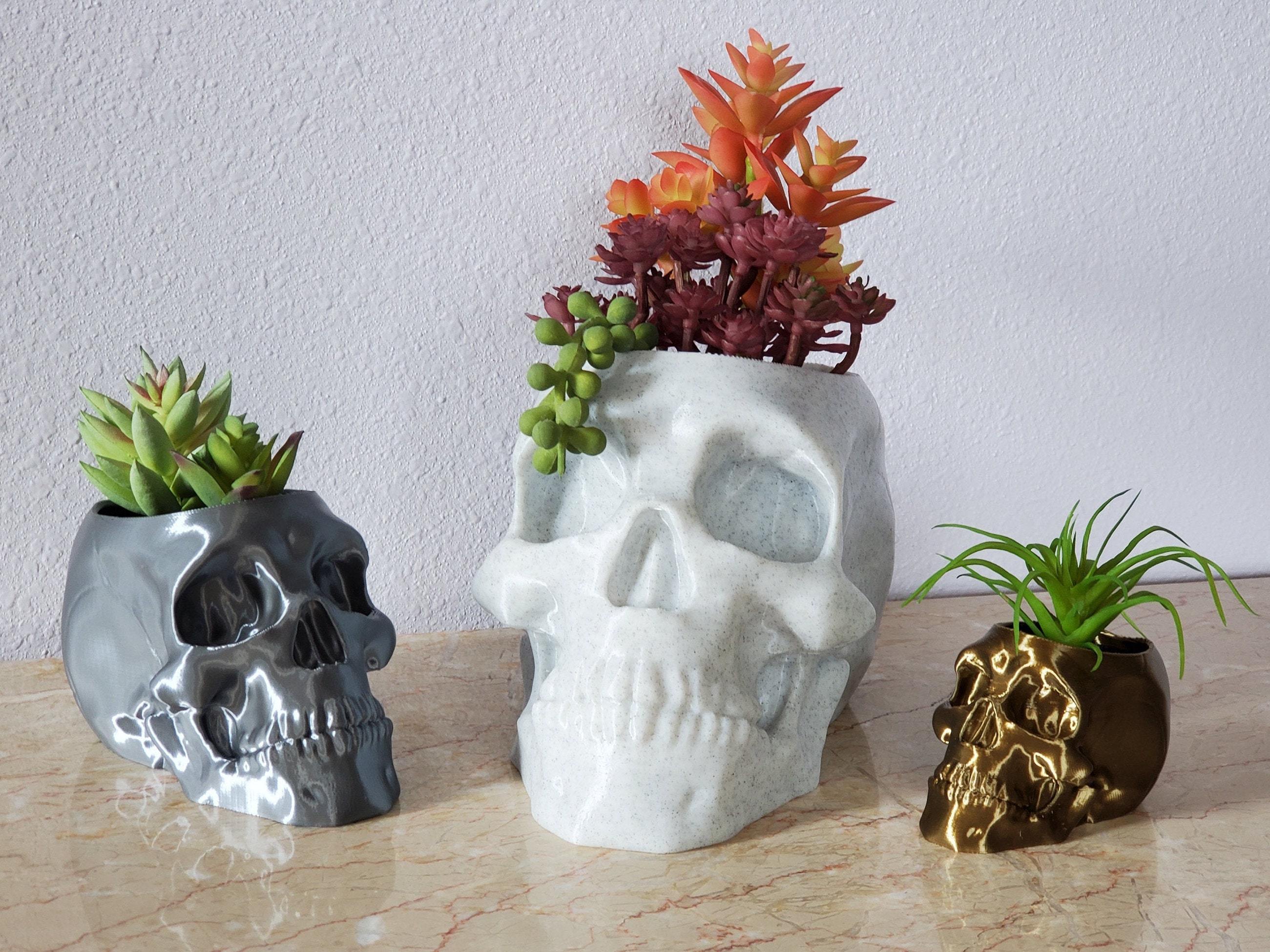 Skull Planter - Etsy Skull Planter - Etsy