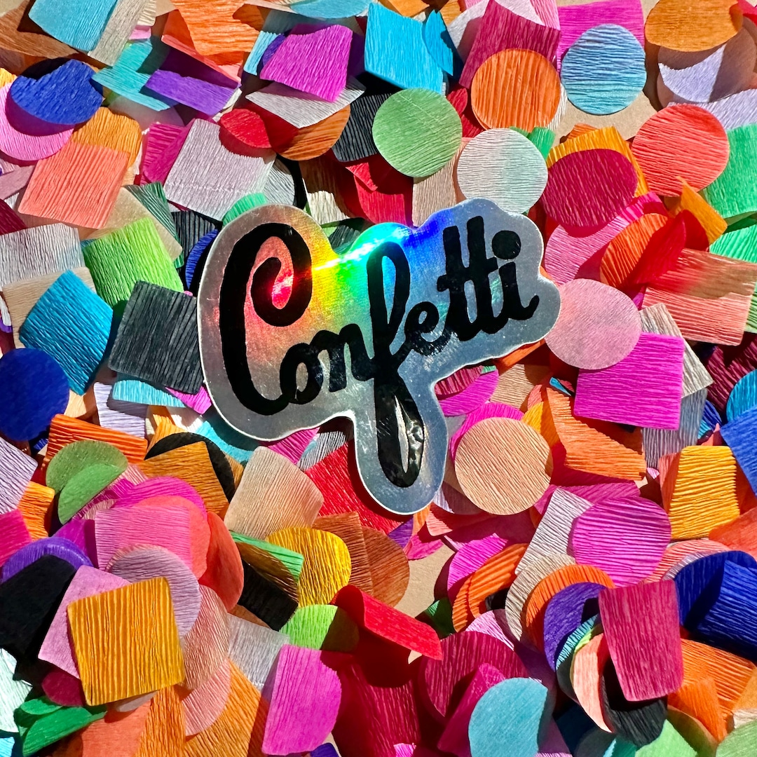 The Confetti Sticker - Etsy