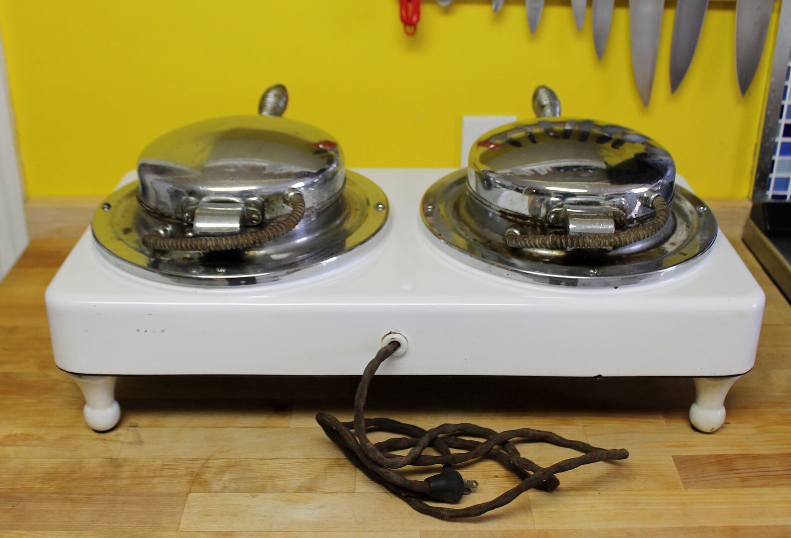 Antique Vintage double waffle iron maker very rare best of the Etsy