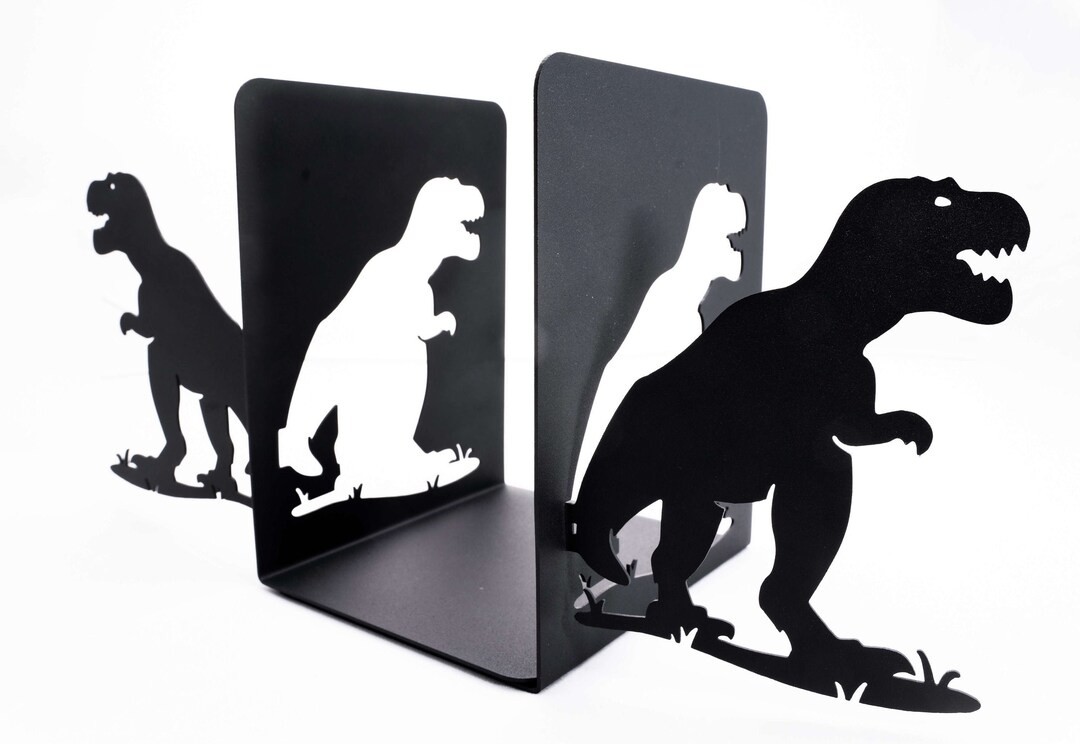 Dinosaurs Trex Metal Bookends 1pair 2pieces Etsy