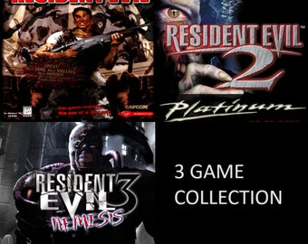 Ensemble de jeux PC Resident Evil 3 Collection de jeux (Resident Evil, Resident Evil 2 et Resident Evil 3) WINDOWS 7 8 10 11 Téléchargement numérique
