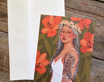 Tiger Lily, Postcard Print, 5x7 inches