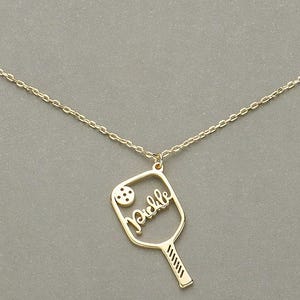 Pickleball Pendant Necklace • Gold Pickleball Paddle Necklace • Silver Pickleball Paddle Necklace • Sport Necklace
