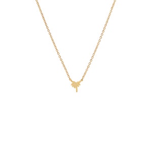Palm Tree Charm Necklace •  Gold Palm Tree Necklace •  Dainty Jewelry •  Vacation Jewelry •  Beach Jewelry •  Gold Necklace