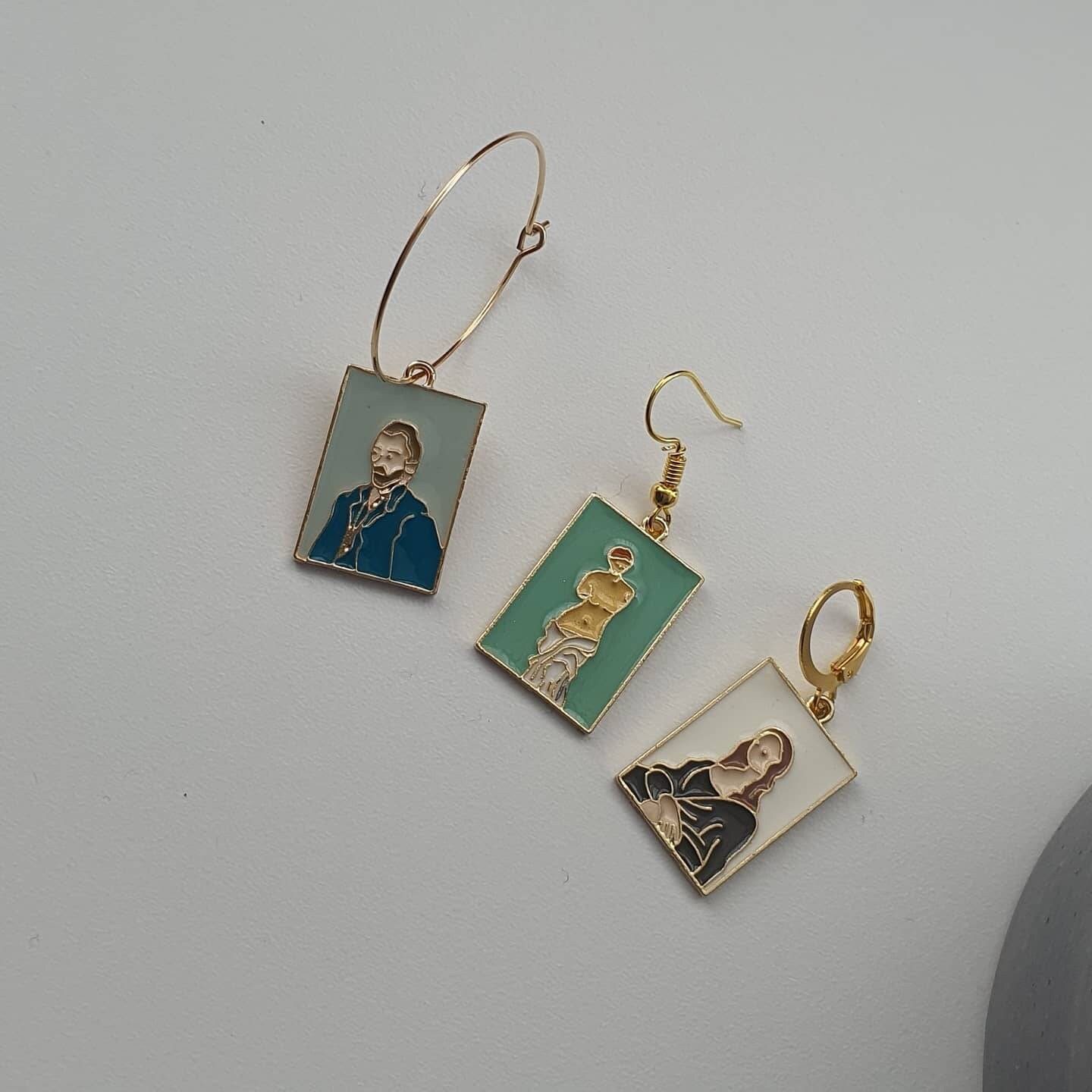 Great Artist Earrings | Art Earrings | Van Gogh | Mona Lisa | Contemp…