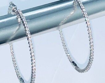 25mm con interior de bucle resultados para joyería 20 Chapado en Plata Pendiente Aros