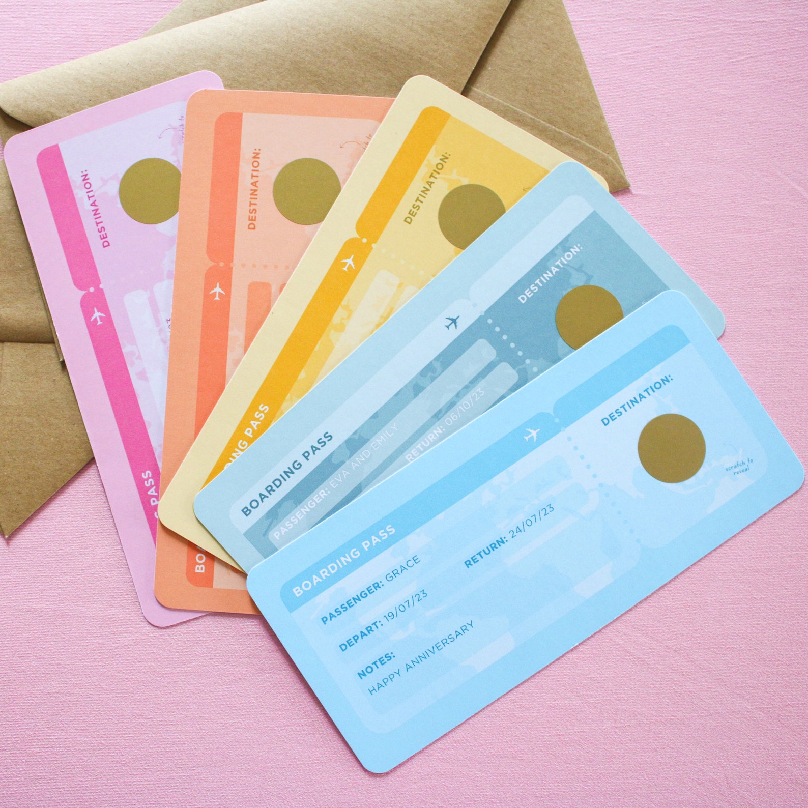 Boding Card Personalised Holiday Boarding Pass Voucher | Gift Scratch Card, Custom ...