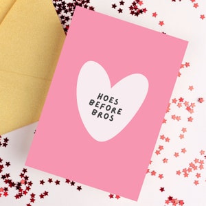 Hacken vor Bros Grußkarte | Galentine's Day Karte, Liebesgrußkarte, süße Galentine's Karte, Karten für beste Freunde, Freundin Karte