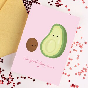 Avo Great Day Mum Karte | Muttertagskarte, an Mama, Muttertagsgrußkarte, Avocado-Karte, Karte für Mama, Mamas Tag, Mama-Karte, an Mama