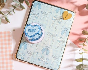 Late Night Book Club Cake Kindle Grip | E-Reader Accessories, Electronic Reader Grip, Bookish Accessories, Phone Grip, Magsafe Grip