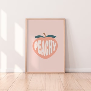 Peachy Print | Minimalist Prints, Bathroom Print, Colourful Wall Art, Toilet Room Prints, Gallery Wall Prints, A5 A4 A3 Prints