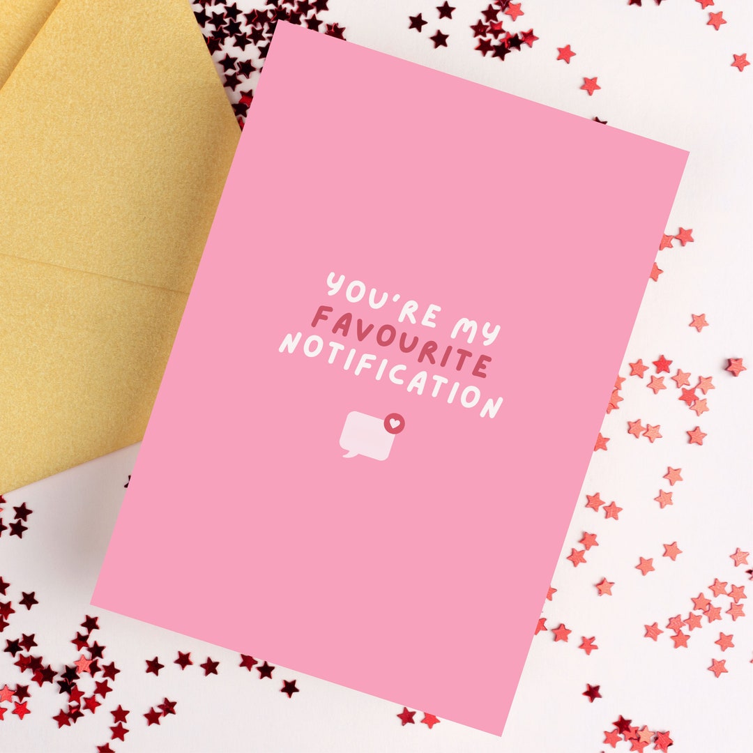 You're My Favourite Notification Greetings Card | Valentine's Day Card ...