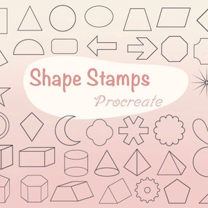Shape Stamps for Procreate | Procreate Stamps shape | Procreate Stamp Brushes shape | Geometric Stamps for Procreate