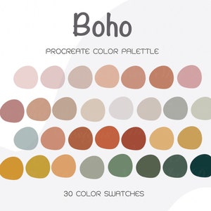 Boho Procreate Color Palette | Boho Color swatches | Color Palette | Procreate color | Procreate tools | Procreate art | Instant download