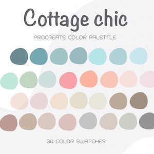 Cottage chic Procreate Color Palette | Pastel Color swatches | Pink chic Color Palette | Procreate color | Procreate tools | Procreate art