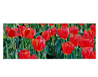 Fine Art Print of Original Gouache Tulip Painting