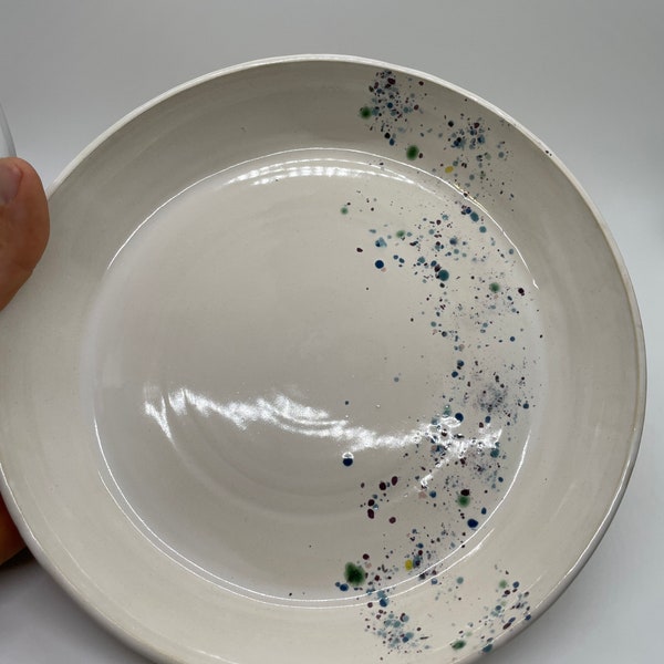 Paint Splatter Low Sided Ceramic Bowl