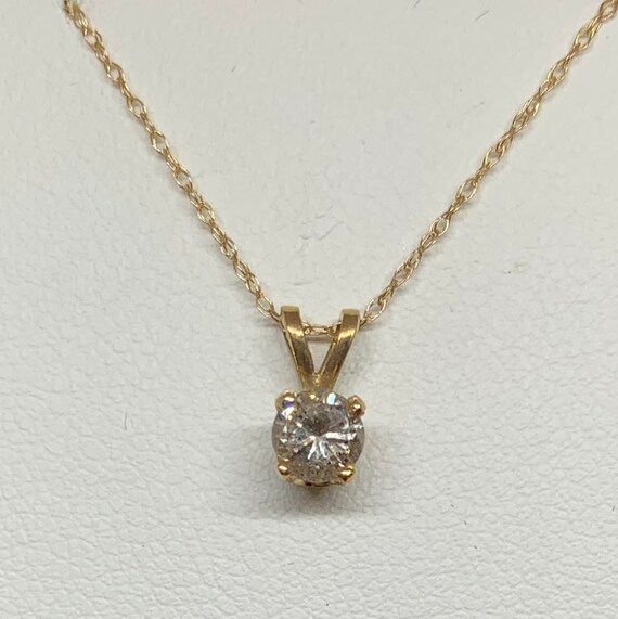 14K YG Diamond Pendant