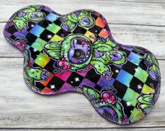10” Inch Heavy PLUSH FLEECE Topped Medium Flare cloth pads,mama cloth, postpartum, reusable cloth pads, menstrual pad